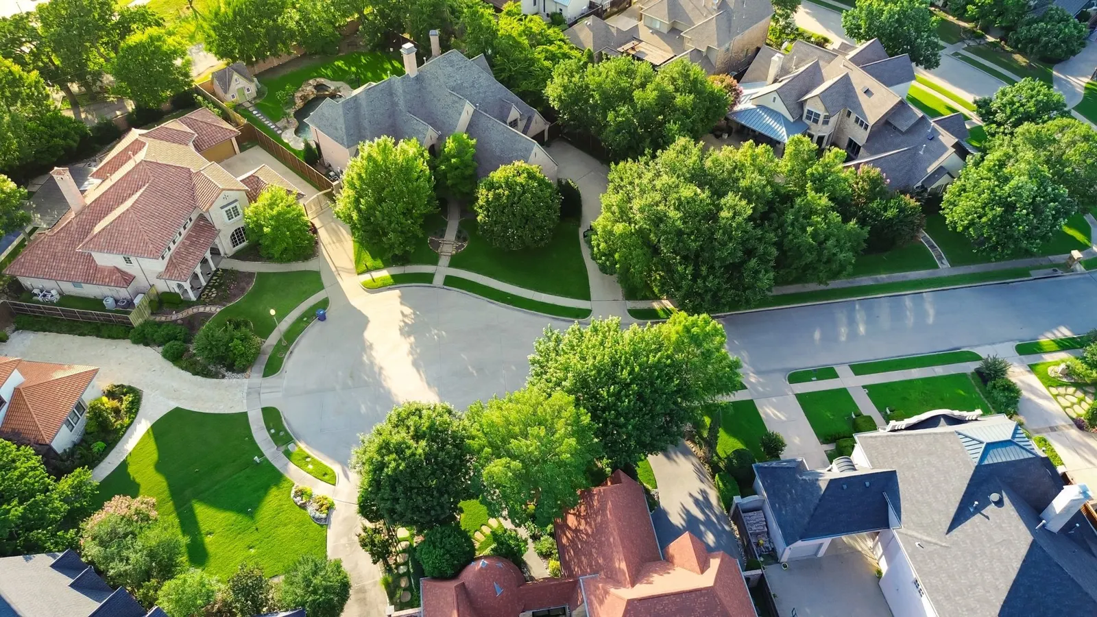 Aerial view of a San Antonio-area residential neighborhood